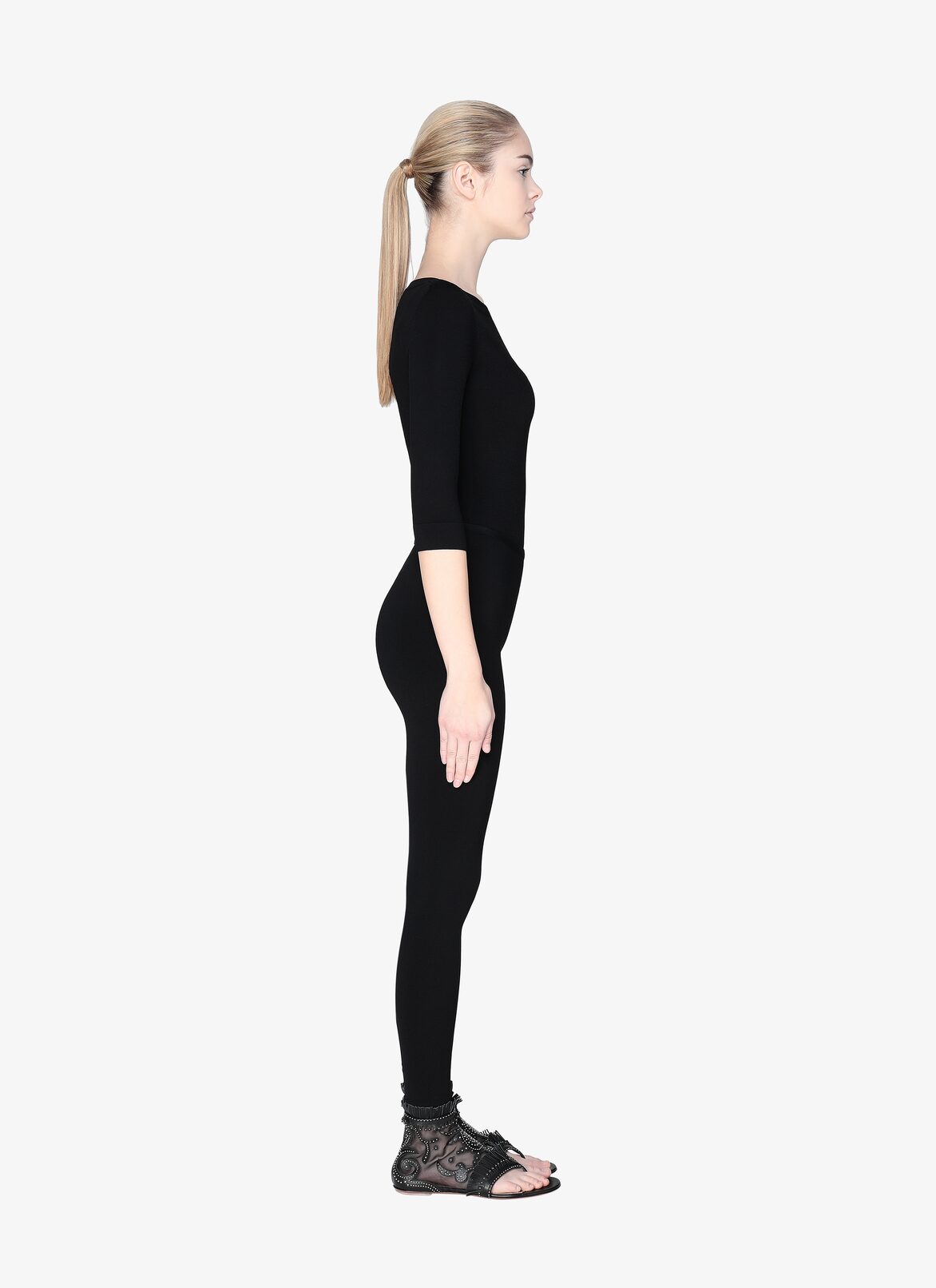 Long-Sleeved Bodysuit ALAÏA BLACK LONG-SLEEVED BODYSUIT